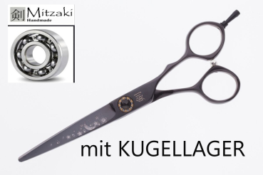 MITZAKI-moonlight  in (5.5 Zoll oder 6.0 ZOLL) mit hochwertigem KUGELLAGER, perfekt  für alle Arbeiten am Haar, HOHLSCHLIFF, robuste Schneiden , optimale Sliceschere